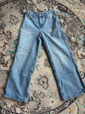 Good American Light Blue Wide Leg Jeans